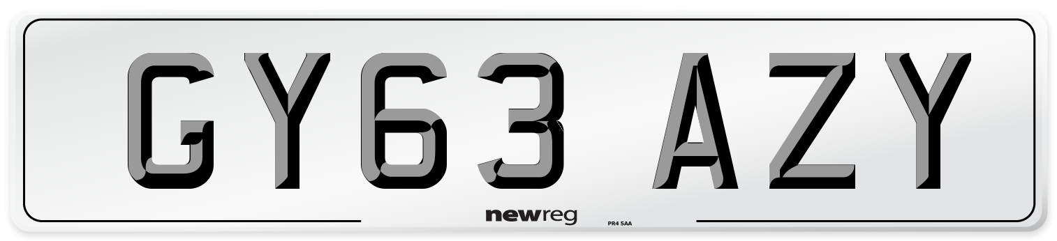 GY63 AZY Number Plate from New Reg